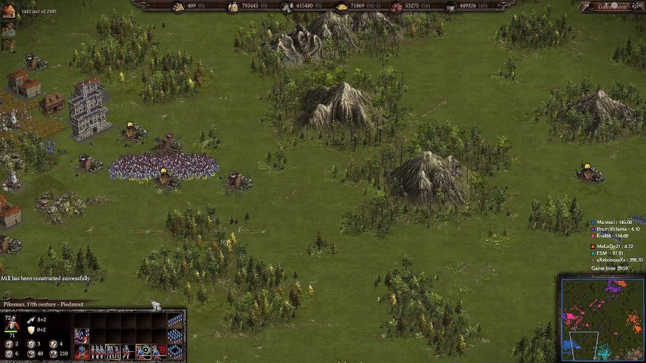 Cossacks 3 live  Maresal Kral tham1firlama vs FSM Melody Konos