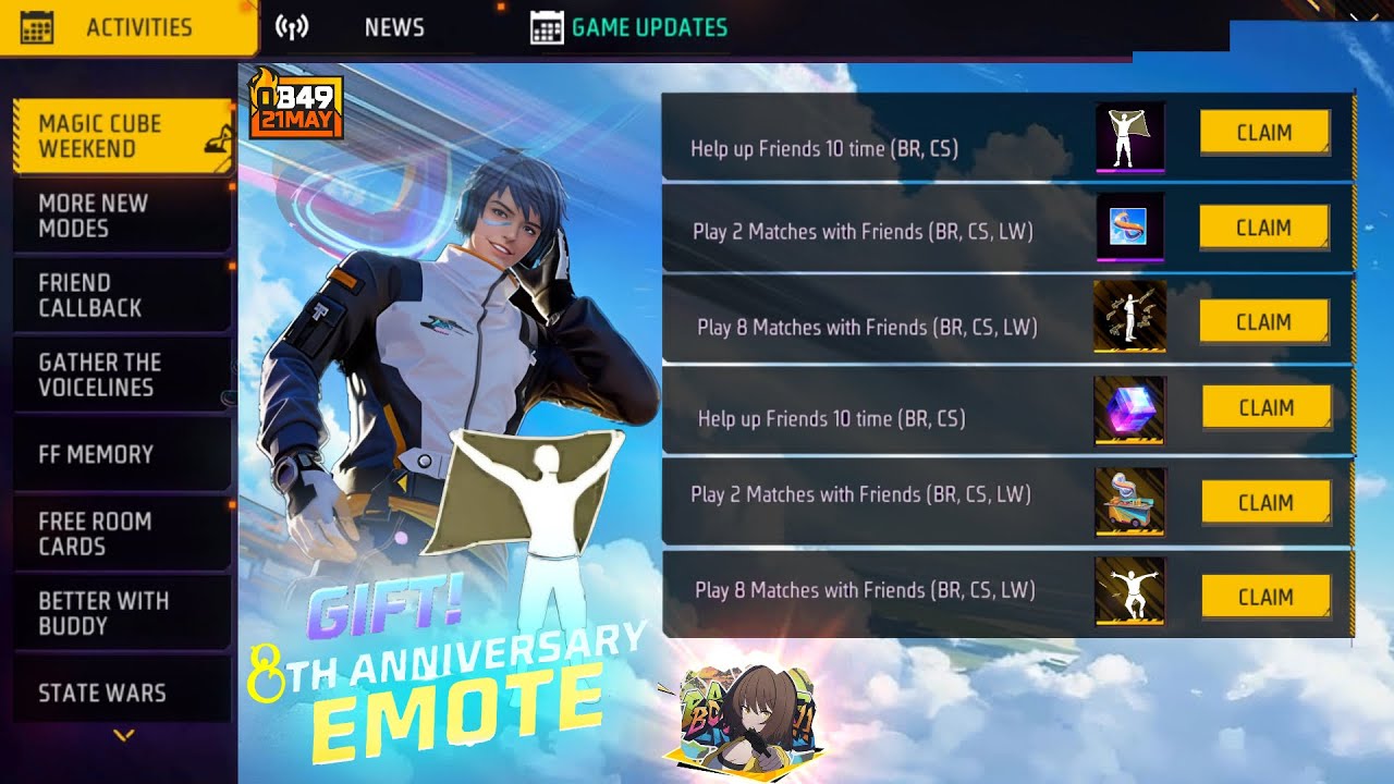 CLAIM EMOTE 8TH ANNIVERSARY REWARDS🔥 -