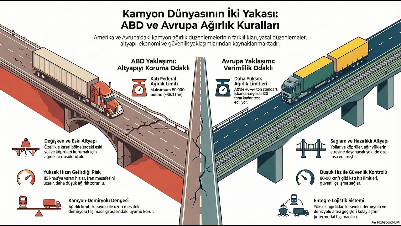 Amerika ve Avrupdada Tır Kamyon Ağırlıkları