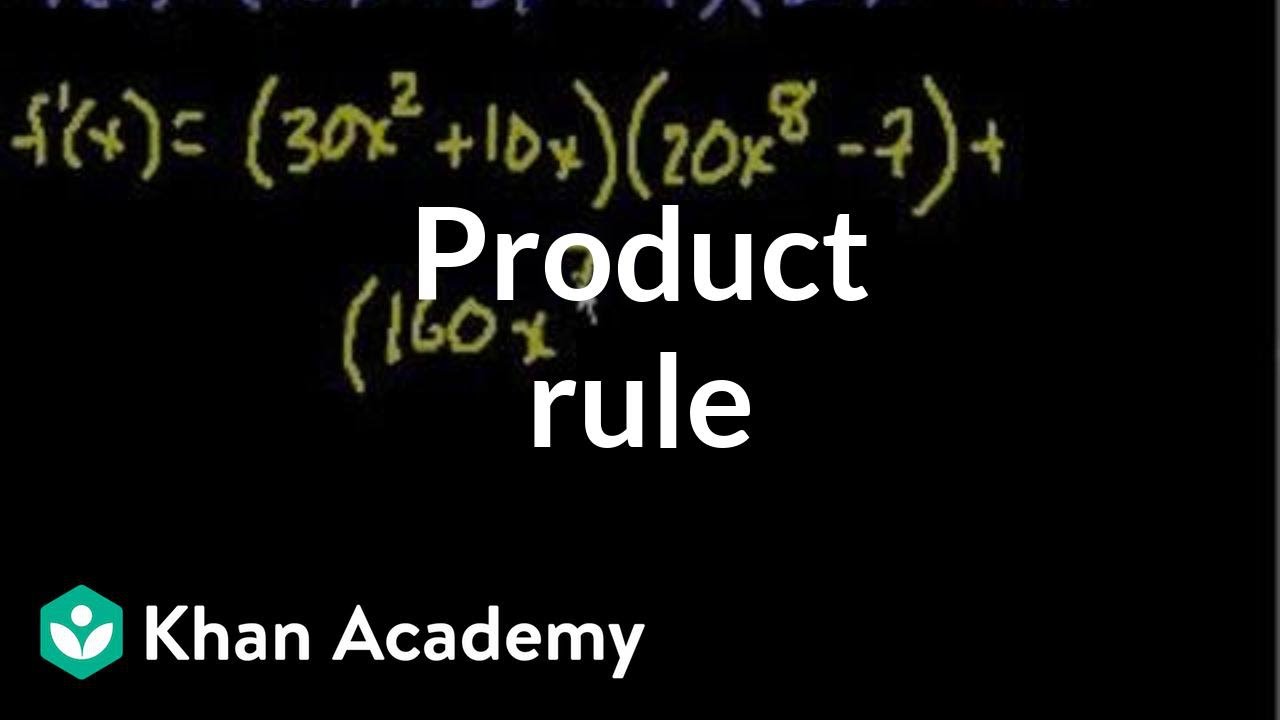 Product rule | Taking derivatives | Differential Calculus | Khan Academy