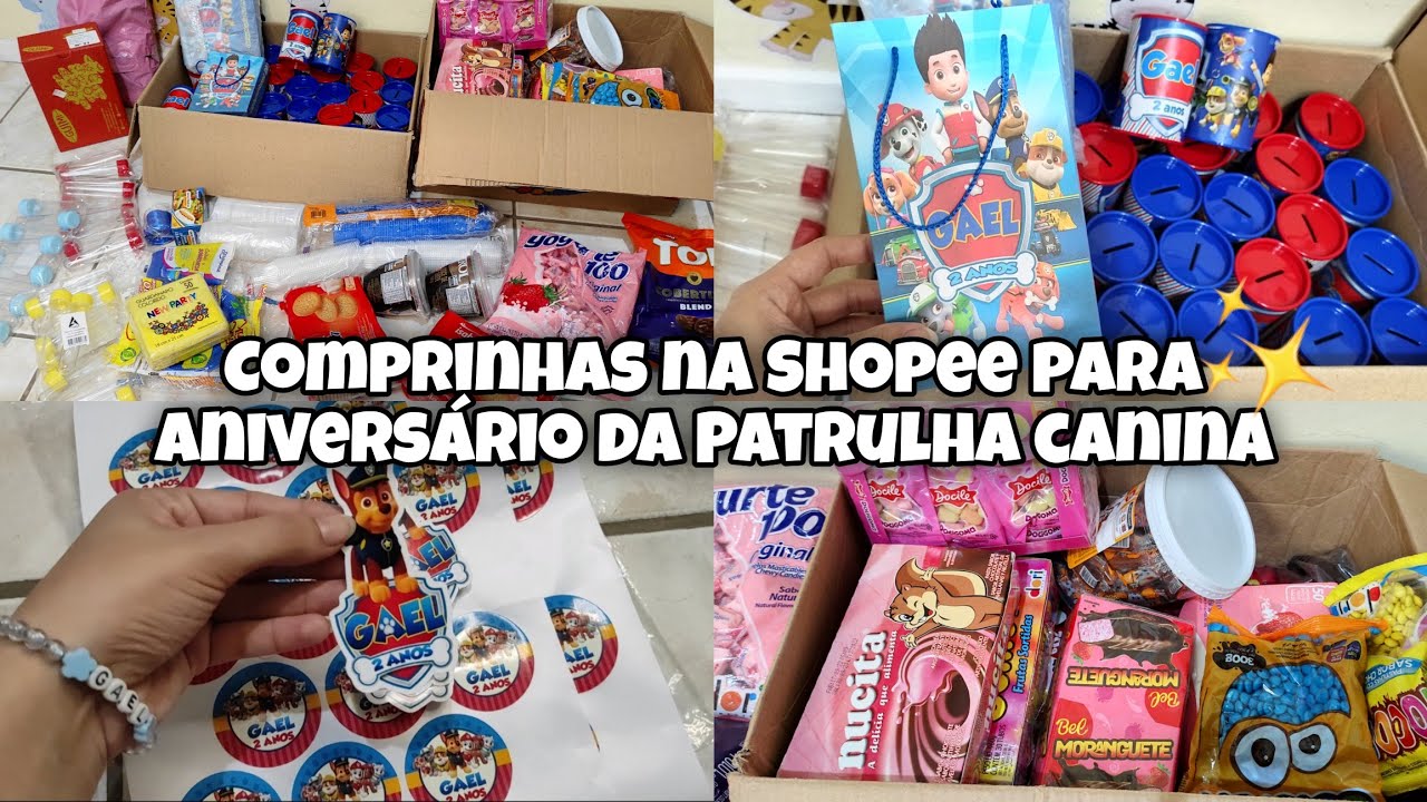 COMPRINHAS NA SHOPEE PARA O ANIVERSÁRIO DO GAEL ,TEMA PATRULHA CANINA🐾Juliana Borba