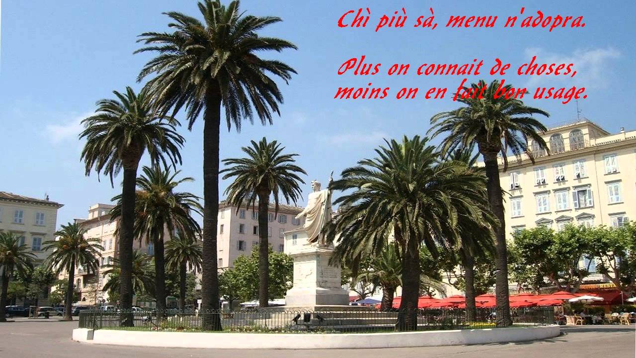 Proverbes Corse - Bastia - Place Saint Nicolas - Antoine Ciosi - Eo sò natu in Bastia 13/04/2014
