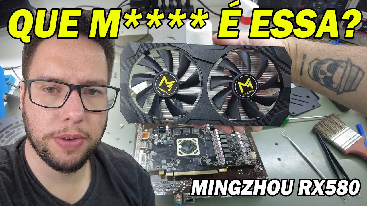 MINGZHOU RX580 COMPRADA NO ALIEXPRESS POR UM CLIENTE, QUANDO DESMONTEI NÃO ACREDITEI NA M****!