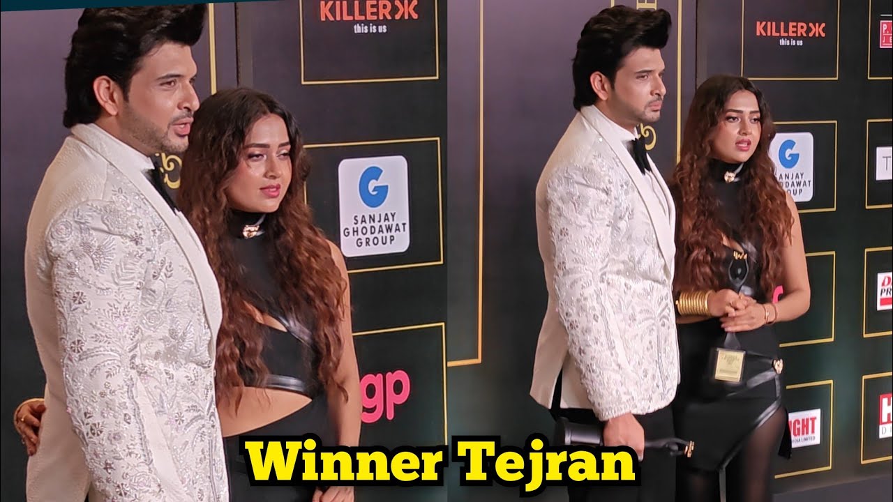 Tejran Awarded at Pinkvilla Style Icons | Karan Kundrra With Love Tejasswi Prakash With Trophy