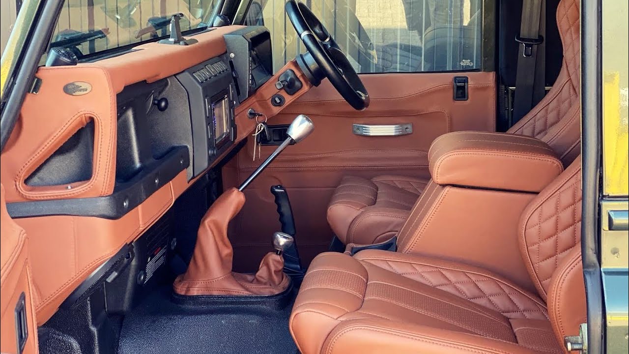 TD5 Defender 90 with LUCARI tan leather interior