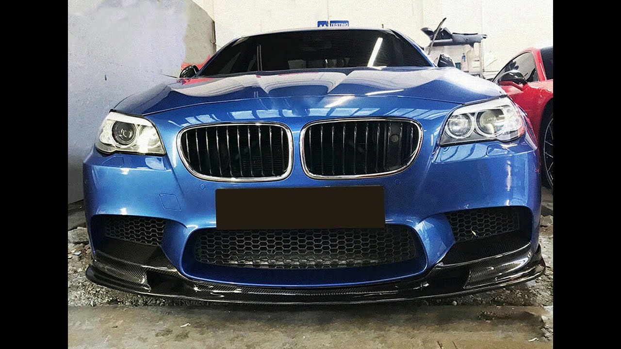 BMW 5 Series F10 M5 Sedan Carbon Fiber Front Bumper Lip Chin Spoiler Splitter ML-1728