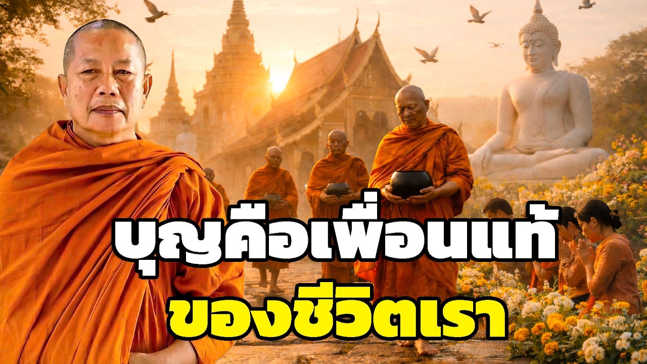 บุญคือเพื่อนแท้  ไม่เคยทอดทิ้งเราในวันที่ลำบาก ธรรมะคลายทุกข์ พระมหาบุญช่วย ปัญญาวชิโร 1