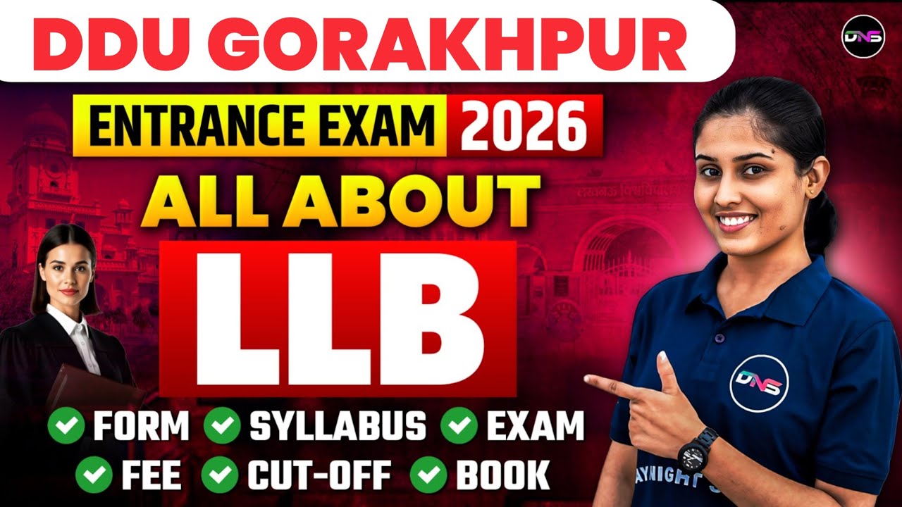 DDU Gorakhpur University LLB Entrance Exam 2026 Syllabus | Eligibility, Cut-off, Fee, Seat, Exam,PYQ