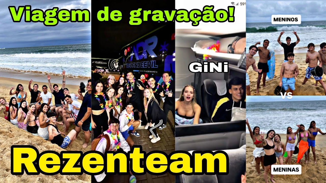 REZENDE VIAJA COM A GALERA PARA BALNEÁRIO CABURIÚ + GI CARDONI E VINI MARIOTO JUNTINHOS NO ÔNIBUS 