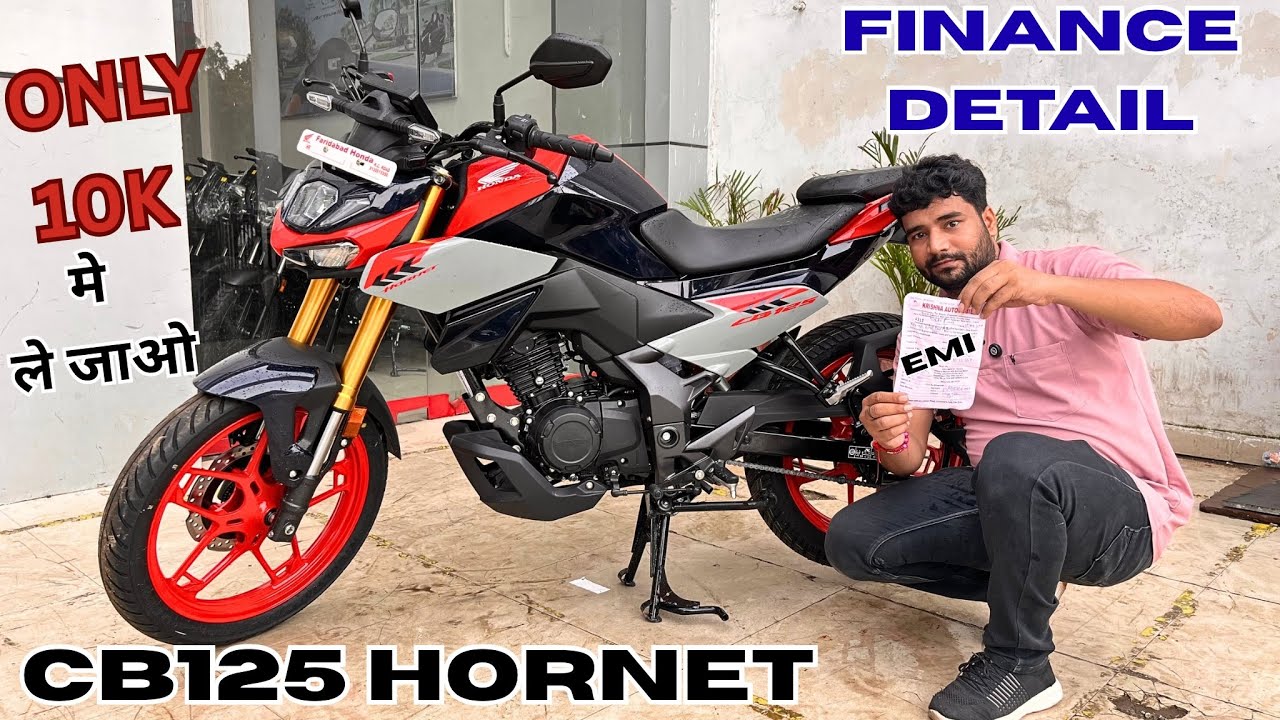 Honda CB125 Hornet Down Payment Roi Emi Option Full Finance Process & On Road Price & Features !