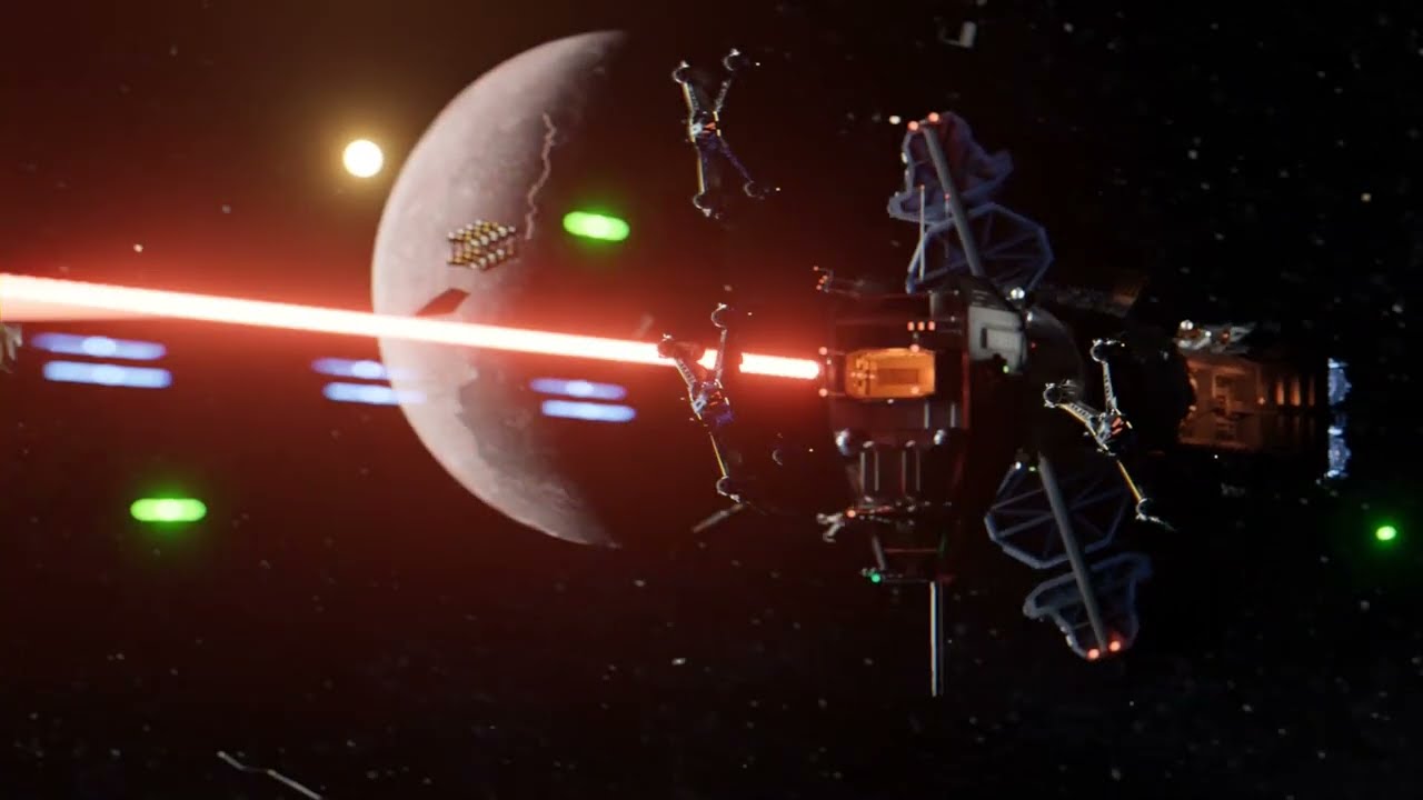 Babylon 5 - Omega class destroyer/Starfury - EAS Nemesis (Blender CGI fan art)