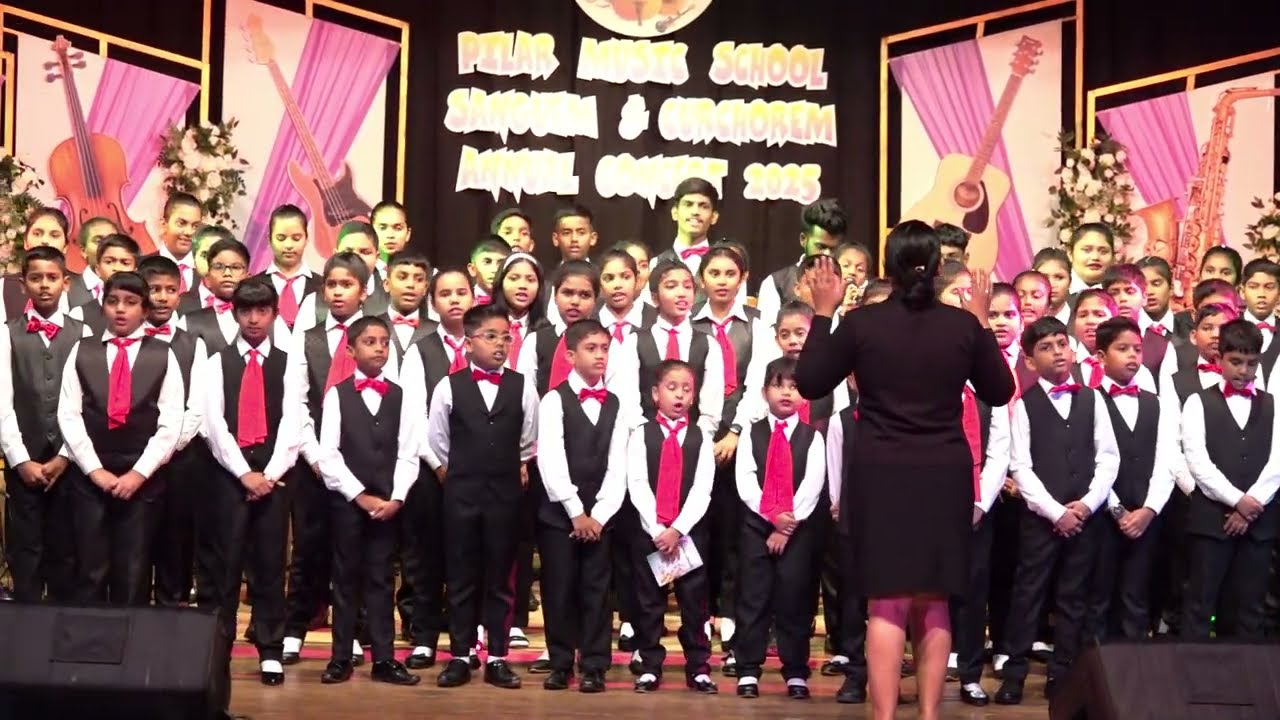 Heal the World_English & Konkani_by students of Pilar Music School Sanguem curchorem Annual day 2025