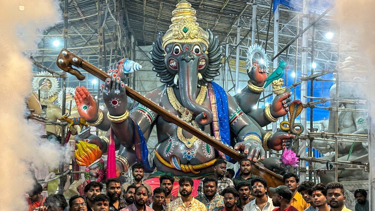 Big Ganesh Aagman 2025 | Simha Avatar Ganesh Transporting From Tirmal Studios To Warasiguda 2025