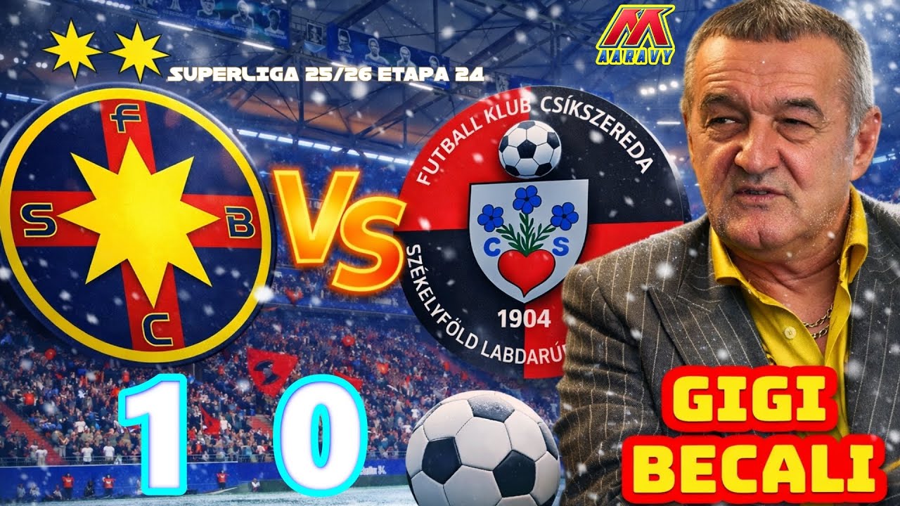 Gigi Becali a izbucnit în direct după FCSB – Csikszereda 1-0: mesaj pentru arbitru