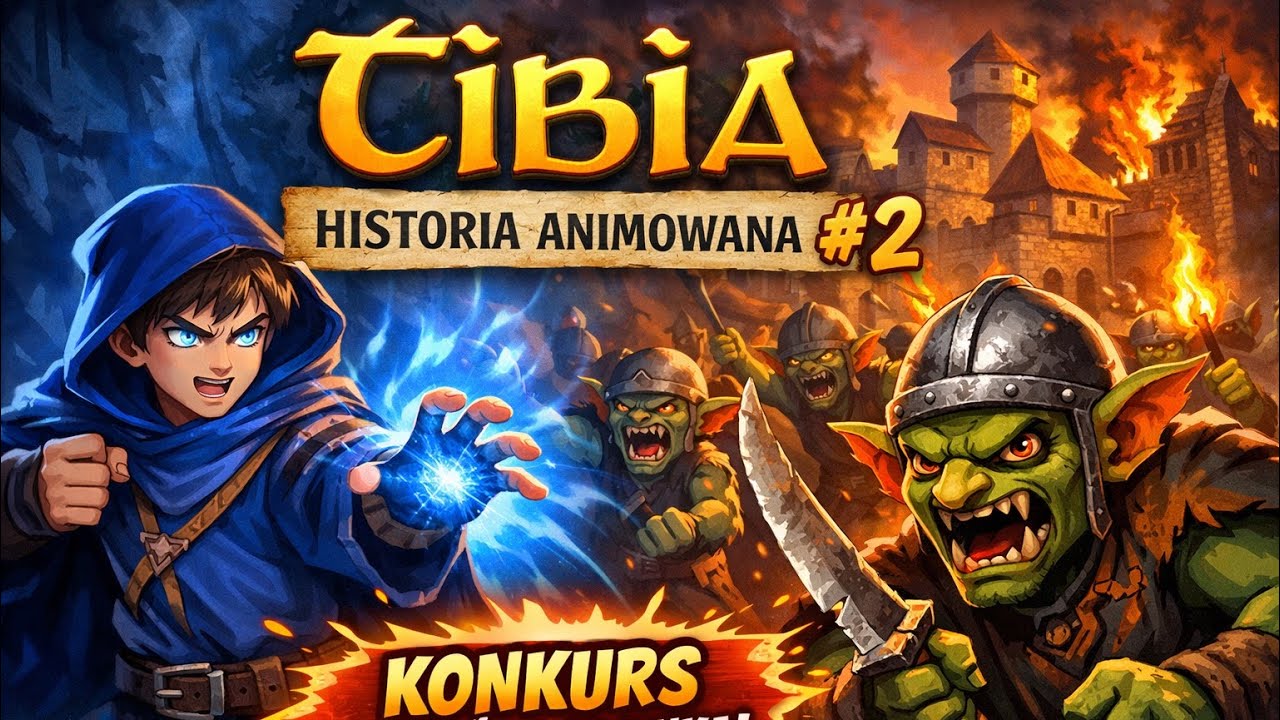 🎬 Tibia Historia Animowana #2 &ndash; Droga do Carlin + Atak Goblin&oacute;w! ⚔️🔥 #tibia 