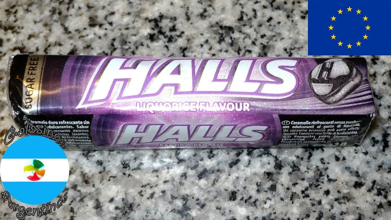 Halls Regaliz Sugar Free - Caramelos Duros Mentolados Sin Az&uacute;car (Europa 🇪🇺)
