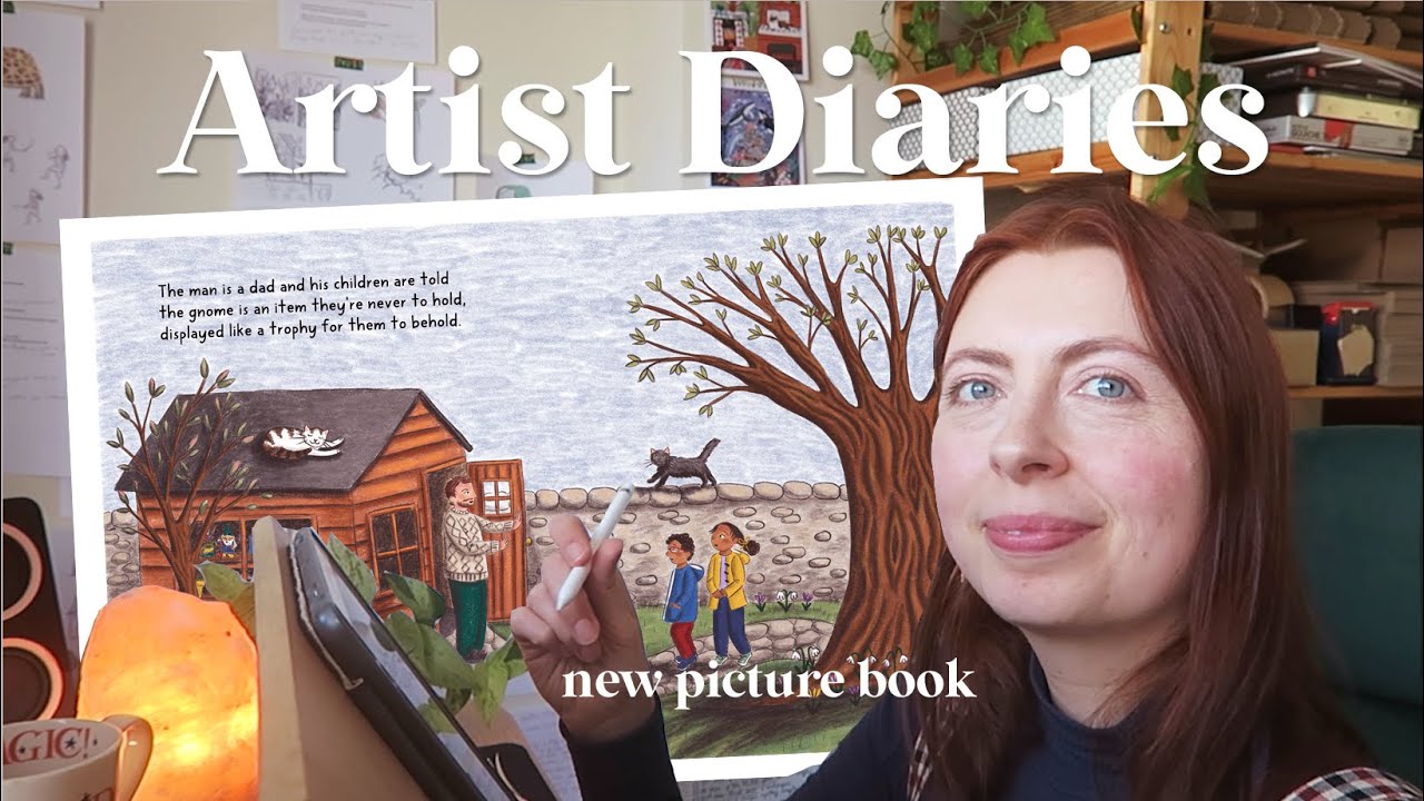 ДНЕВНИКИ ХУДОЖНИКА ✏️📖 Иллюстрируем новую иллюстрированную книгу 🌻Болтливое общение ☕Мы видели тю...
