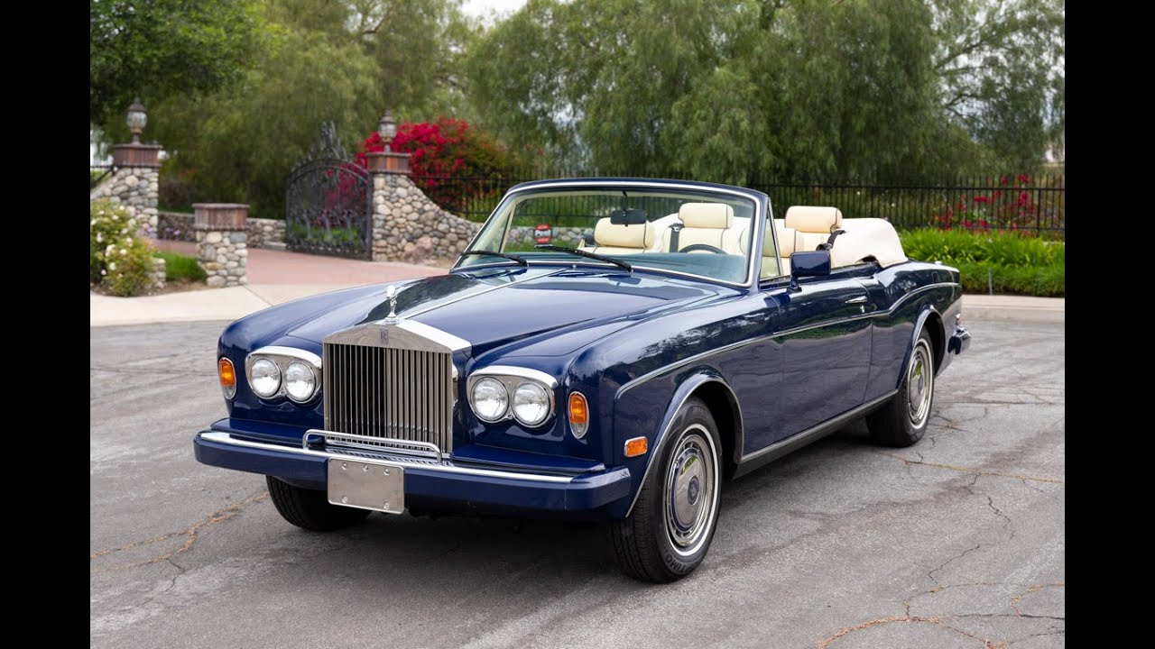 SOLD 1993 Ming Blue Rolls Royce Corniche IV Mulliner Park Ward Convertible with 4k miles.