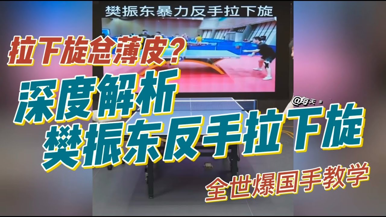 【EnglishSubtitle】拉下旋总薄皮？深度解析樊振东反手拉下旋！全世爆国手教学精选