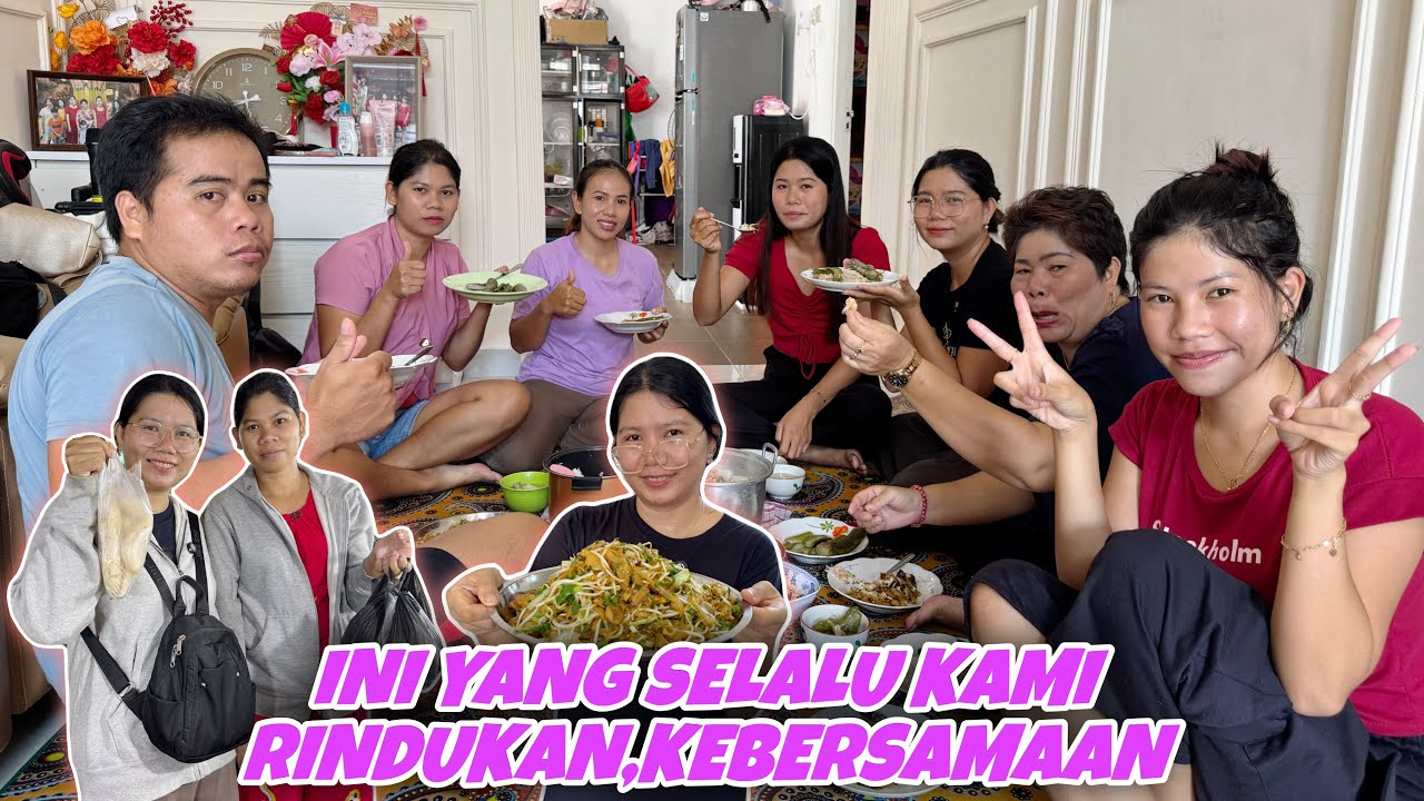 TIGA BERSAUDARA BELANJA KEPASAR,PULANG LANJUT MASAK DAN MAKAN BERSAMA