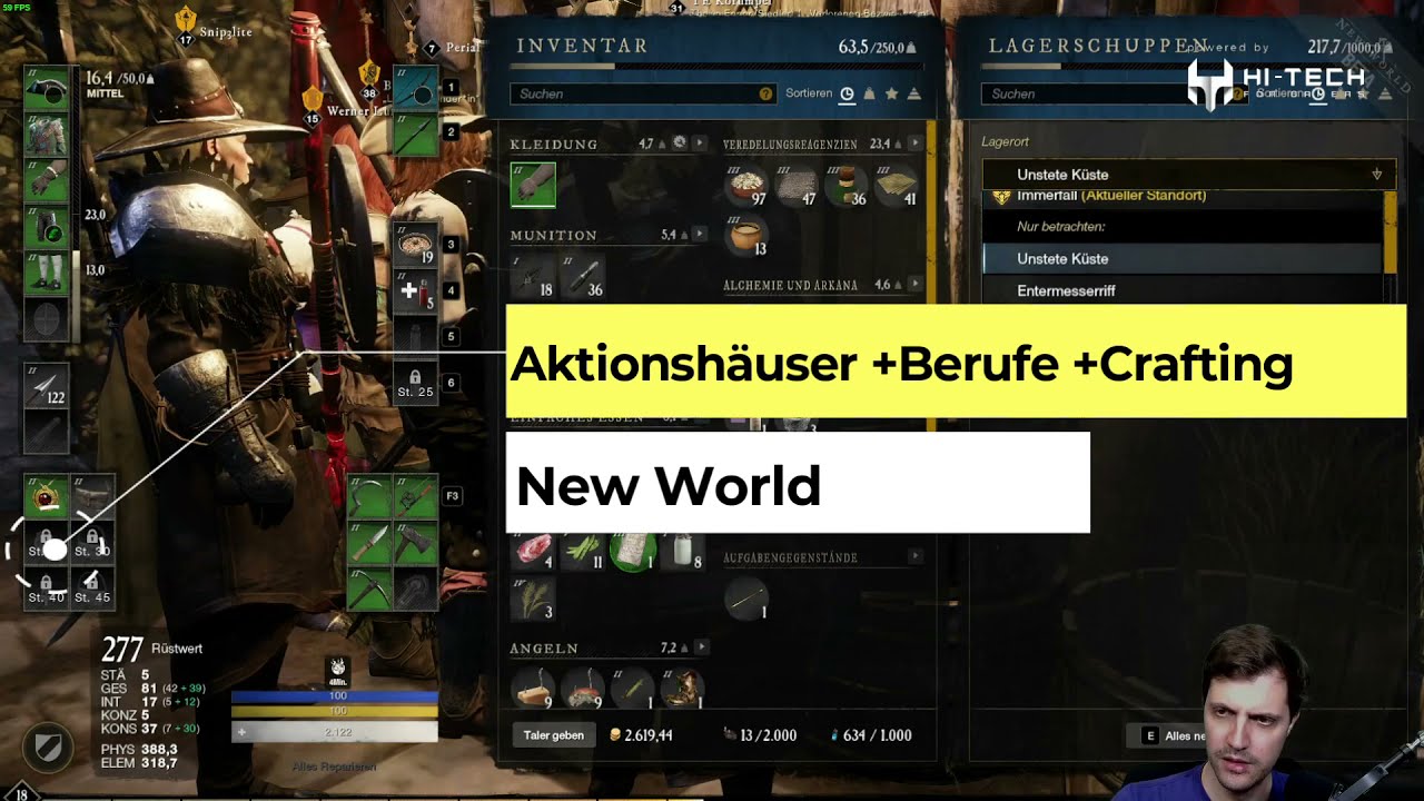 New World: Aktionsh&auml;user +Berufe +Crafting Tipps