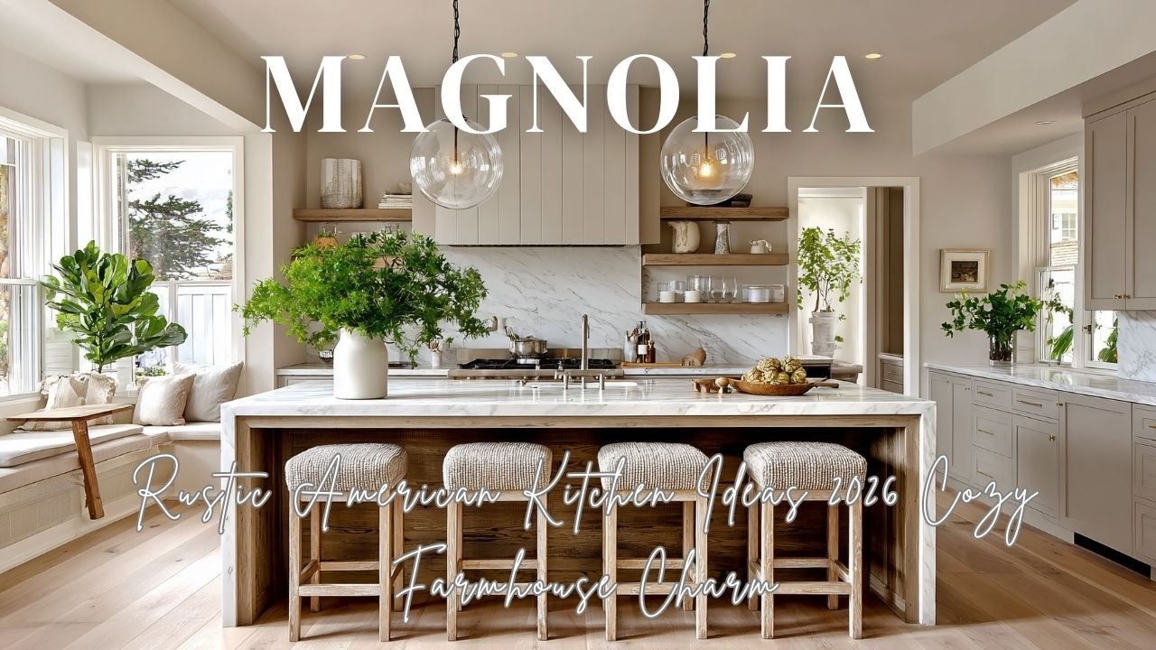 Rustic American Kitchen Ideas 2026 Inspired by Magnolia with Cozy Farmhouse Charm