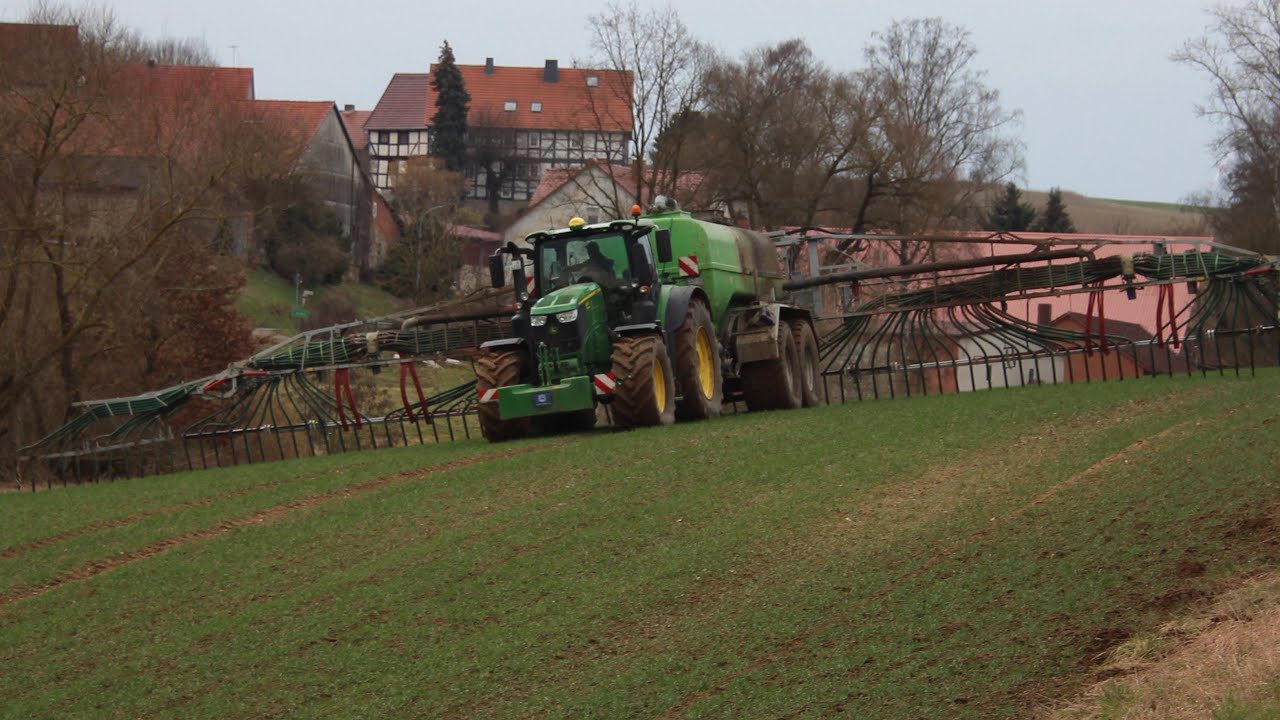 John Deere 6230R + Eckart Fass | Gülle fahren im Frühling 2025
