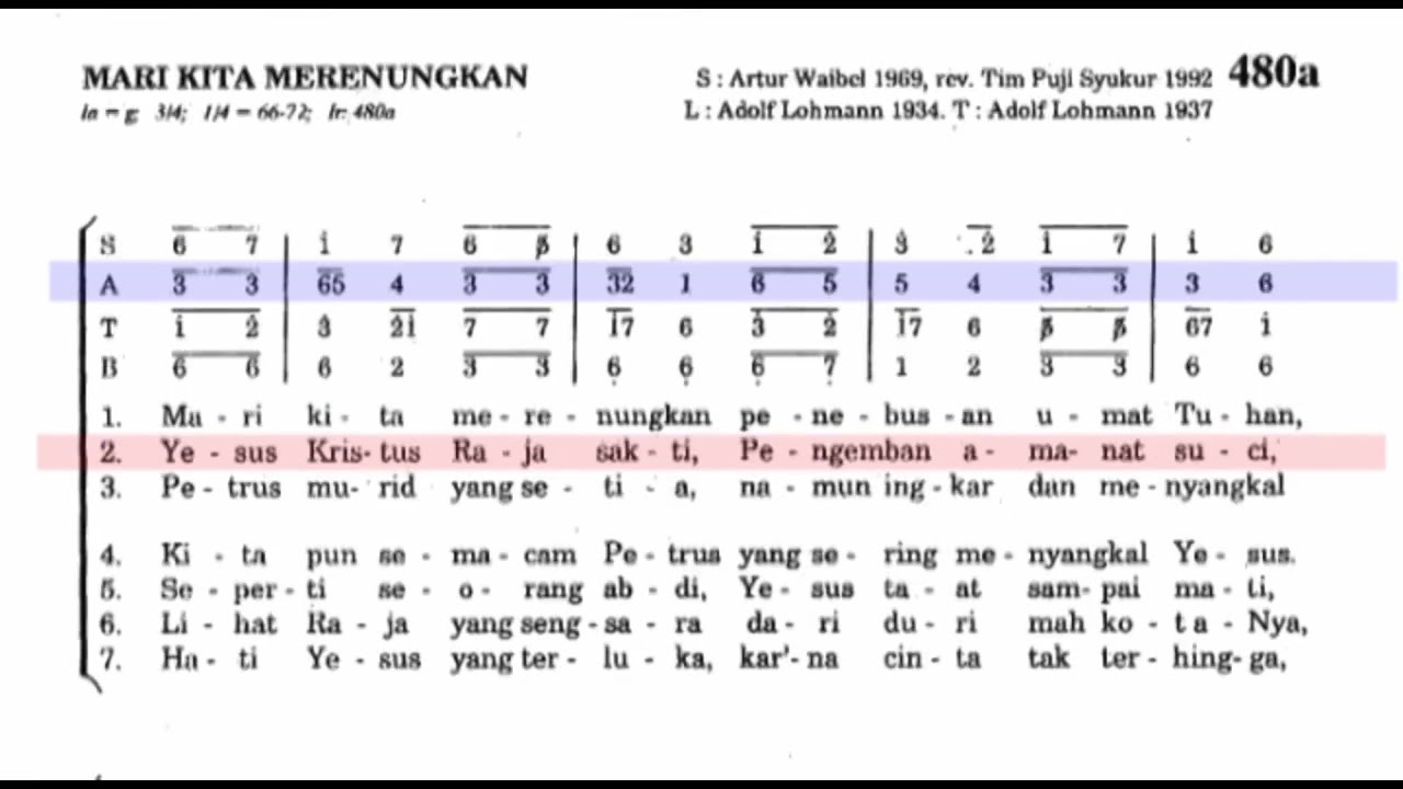 Alto PS 480 Mari Kita Merenungkan  #lagumisa  #satbguides  #gerejakatolik  #lagukoor  #prapaskah