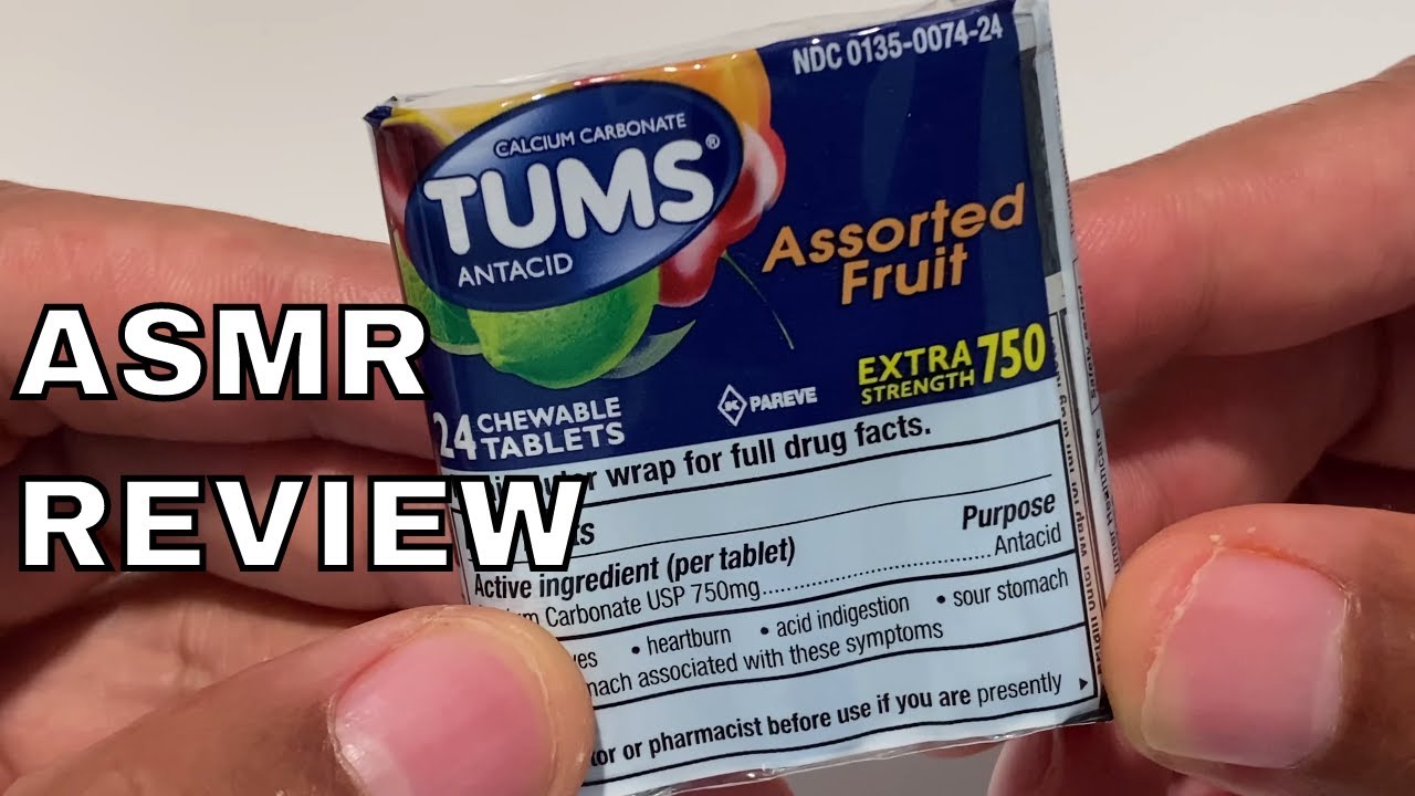ASMRで見るタムズ制酸剤の開封シーン