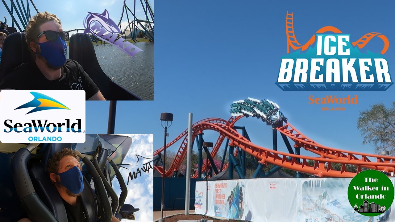 Ice Breaker Testing at Seaworld Orlando!!! | Riding Mako and Manta