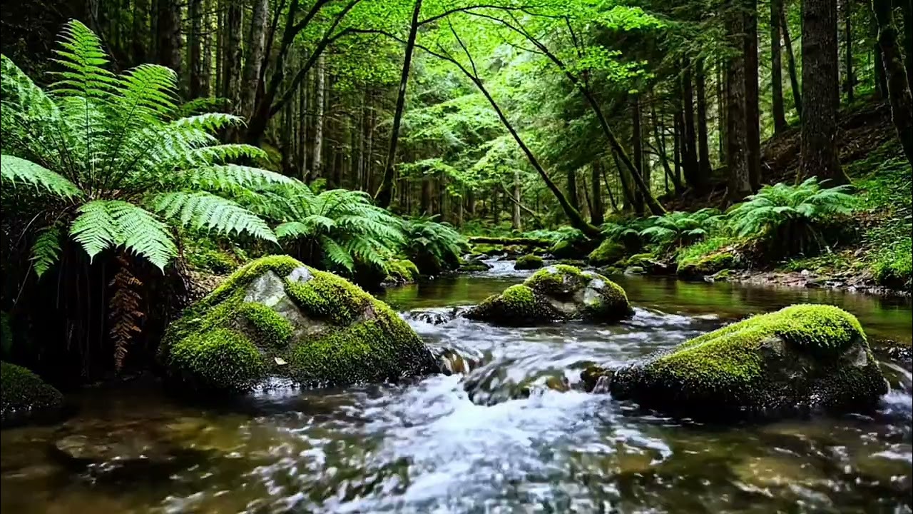 Magical Forest Ambience – Flowing Water & Soothing Birdsong for Deep Relaxation ASMR