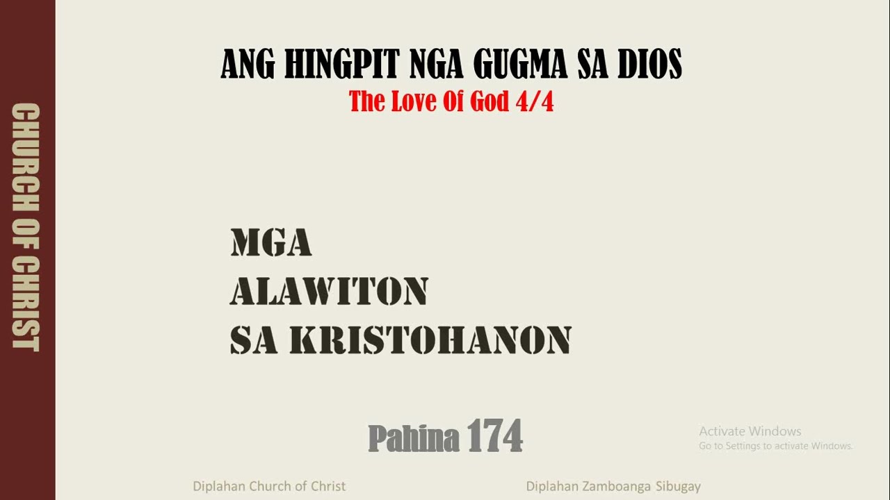 The Love Of God in Cebuano Hymnals