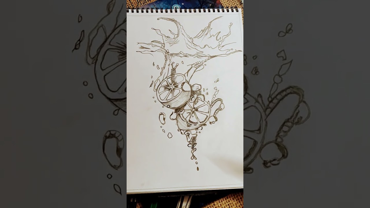 water drop fruit #art #sketch #waterdropdrawing
