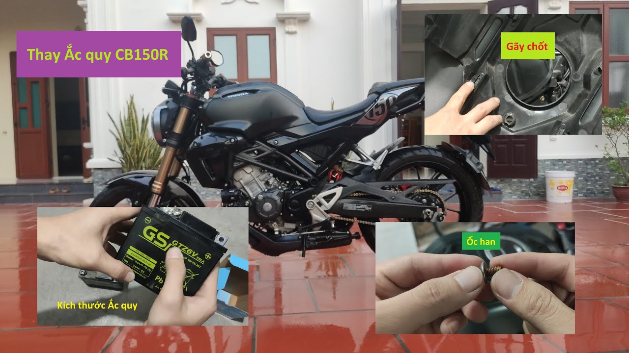 Thay ắc quy xe CB150R (Chi tiết thao tác) - Một số chia sẻ về vấn đề thợ thuyền và ắc quy xe máy
