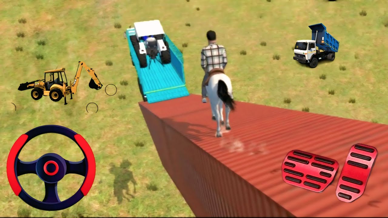 Horse and Tractor Truck Loading 🔥😱| Ultimate Truck Simulator Game #truck #trector # horse