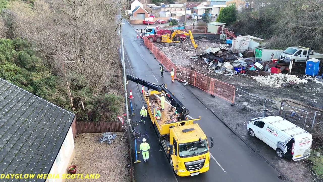 Bonnyside Road demolition day 5 drone footage 