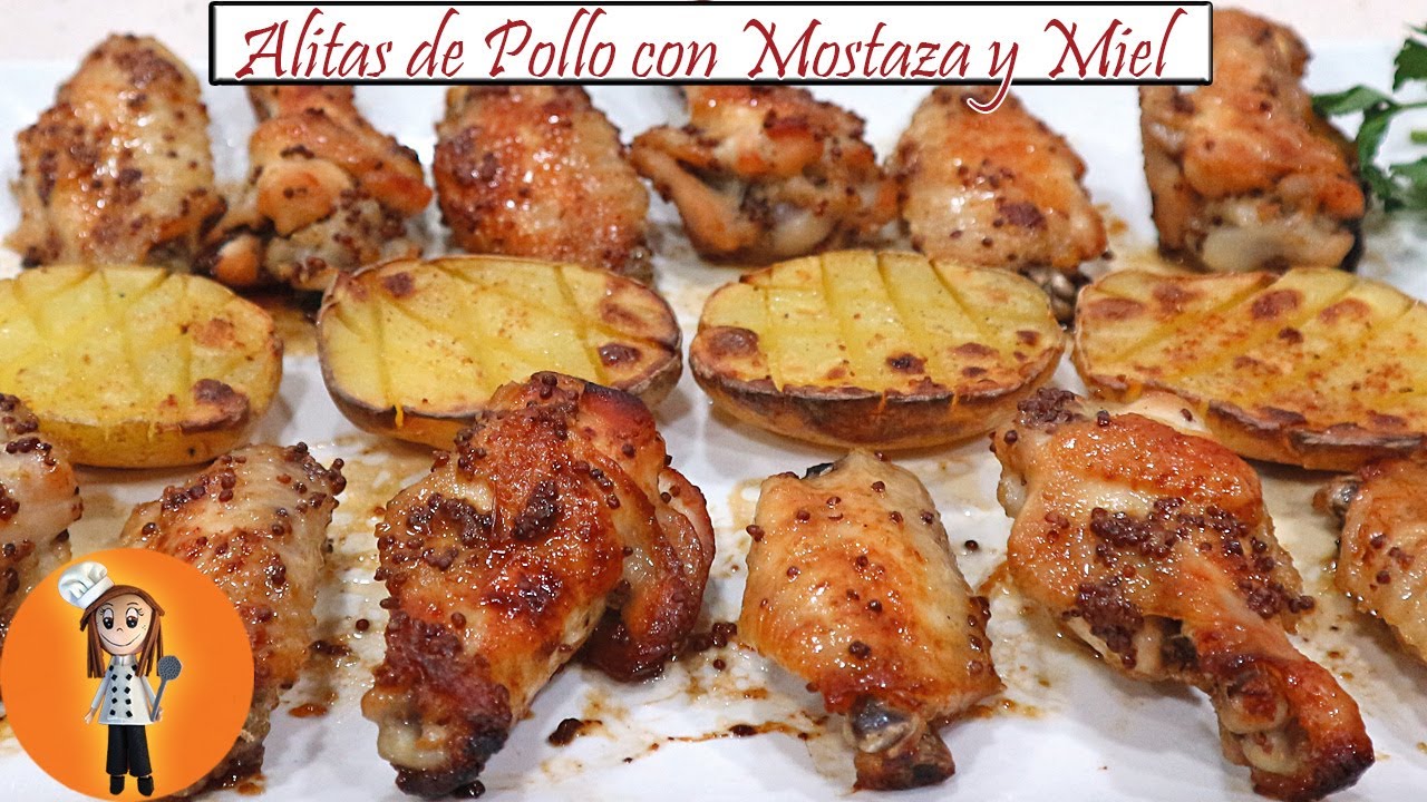 Alitas de Pollo con Mostaza y Miel | Receta de Cocina en Familia