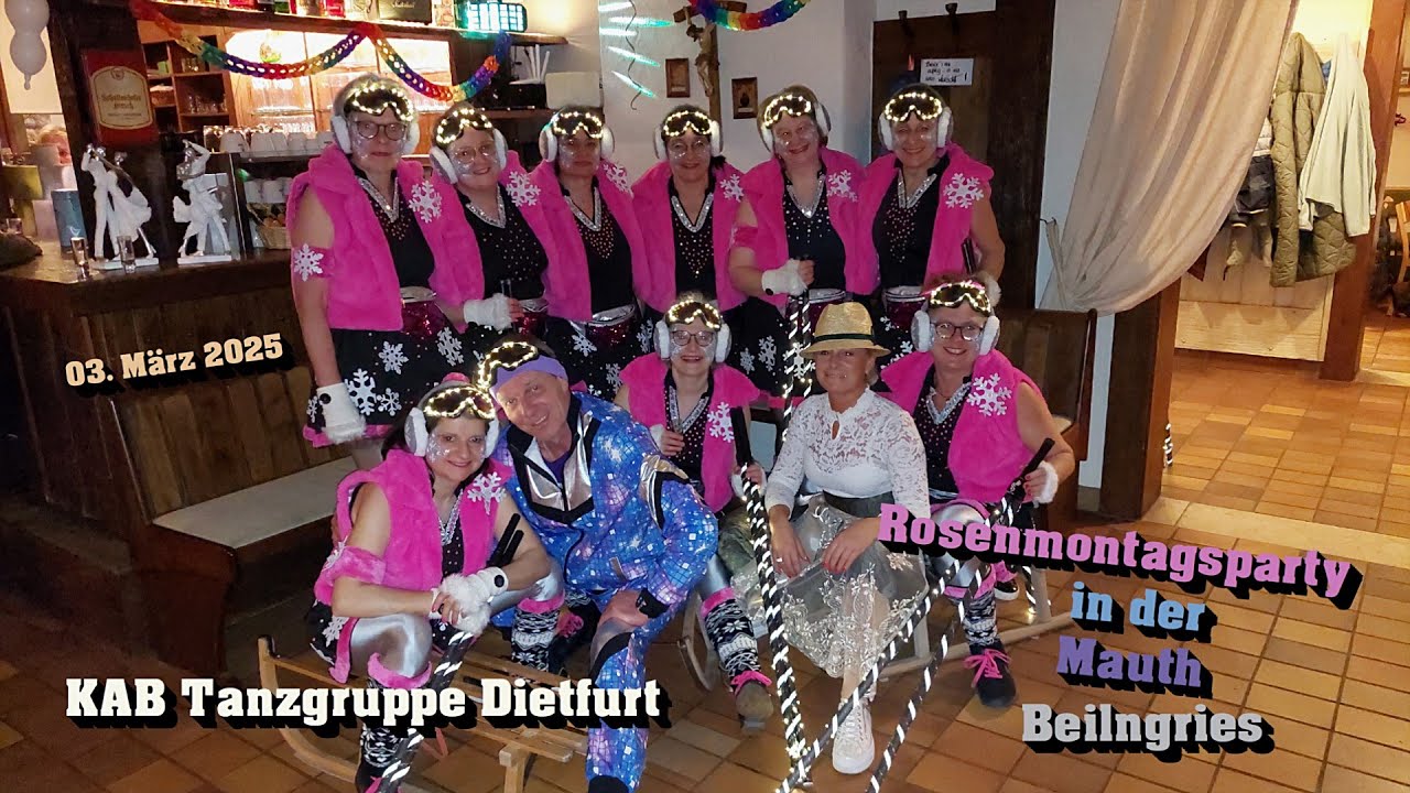 KAB Tanzgruppe Dietfurt im Wirtshaus zur Mauth Beilngries - Rosenmontagsparty