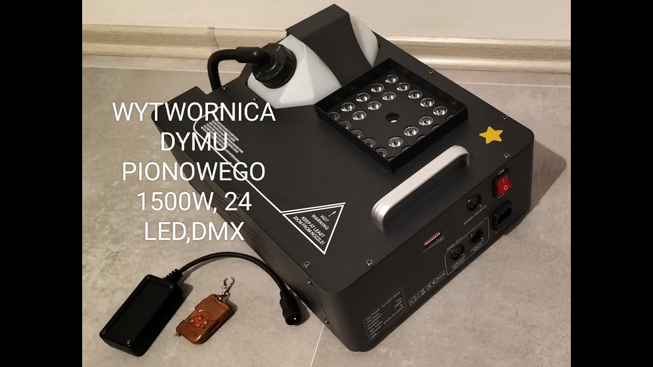 wytwornica dymu pionowego 1500W, LED