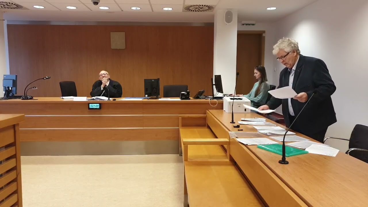Alois Hl&aacute;sensk&yacute; 18.1. 2023 Okresn&iacute; soud Vy&scaron;kov - Vym&aacute;h&aacute;n&iacute; pokuty za zpožděn&iacute; vlaku - Rou&scaron;ka ve vlaku