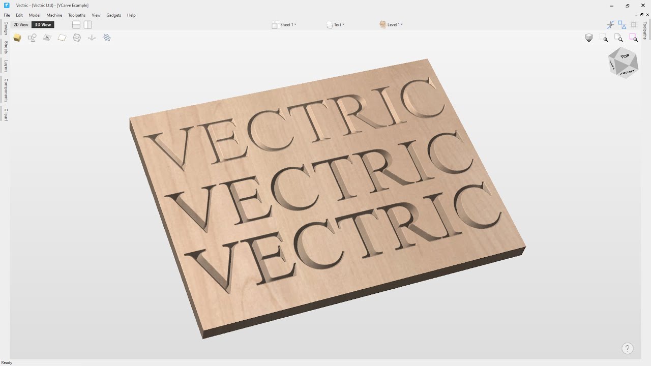 How to use the VCarve toolpath in Vectric software | 2.5D Toolpaths | V12 Tutorials