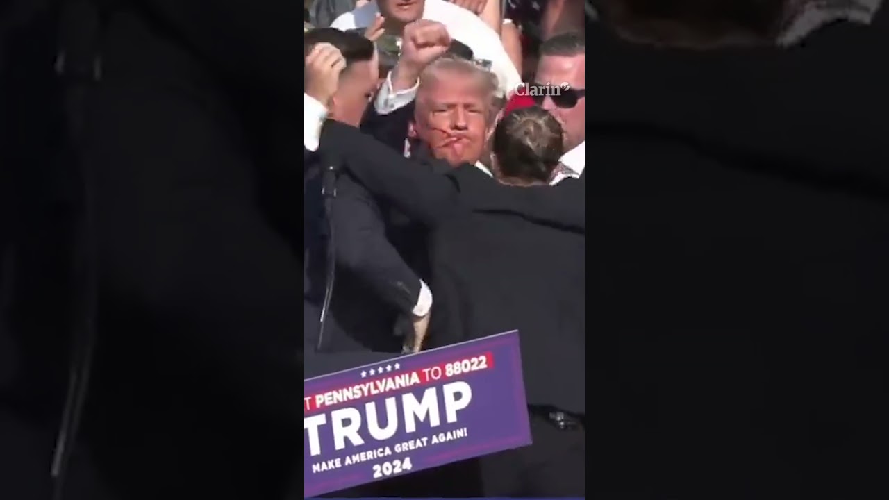 As&iacute; evacuaban a Donald Trump tras el ataque a tiros en un acto de campa&ntilde;a