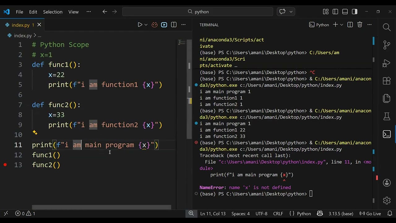 شرح Scope Function في PYTHON