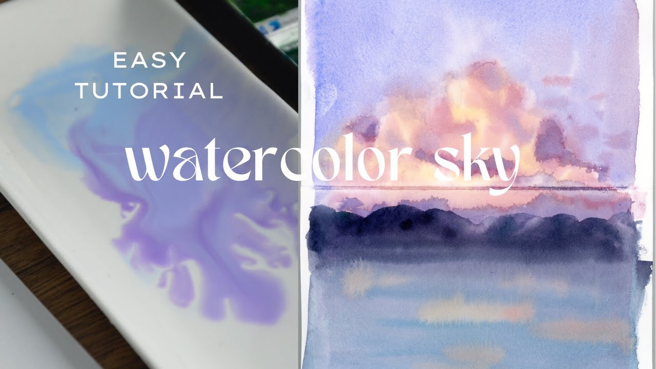 #108 Sunset Sky with Magic Clouds Mountains and Peaceful Sea
