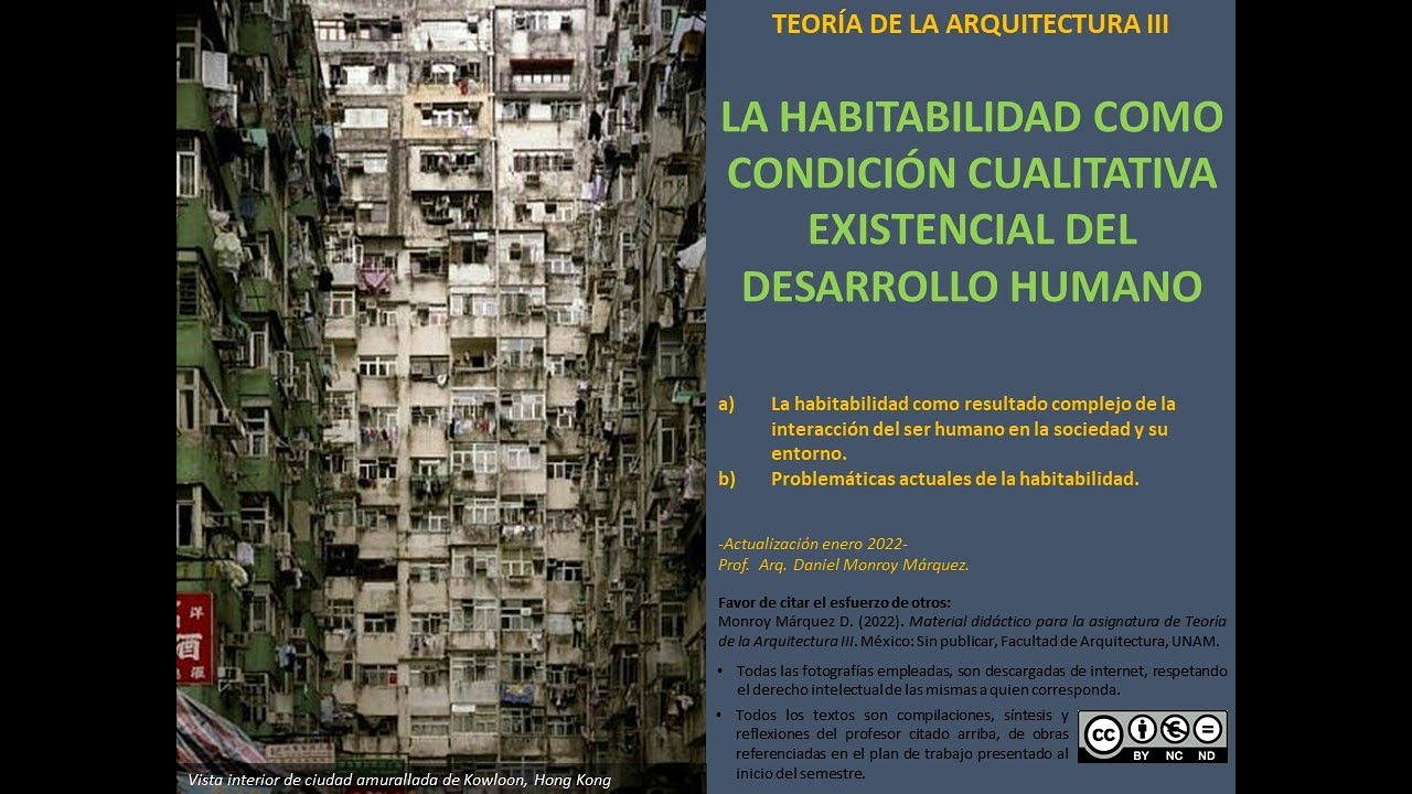 Teoría de la Arquitectura III: 1 La habitabilidad y sus problemáticas