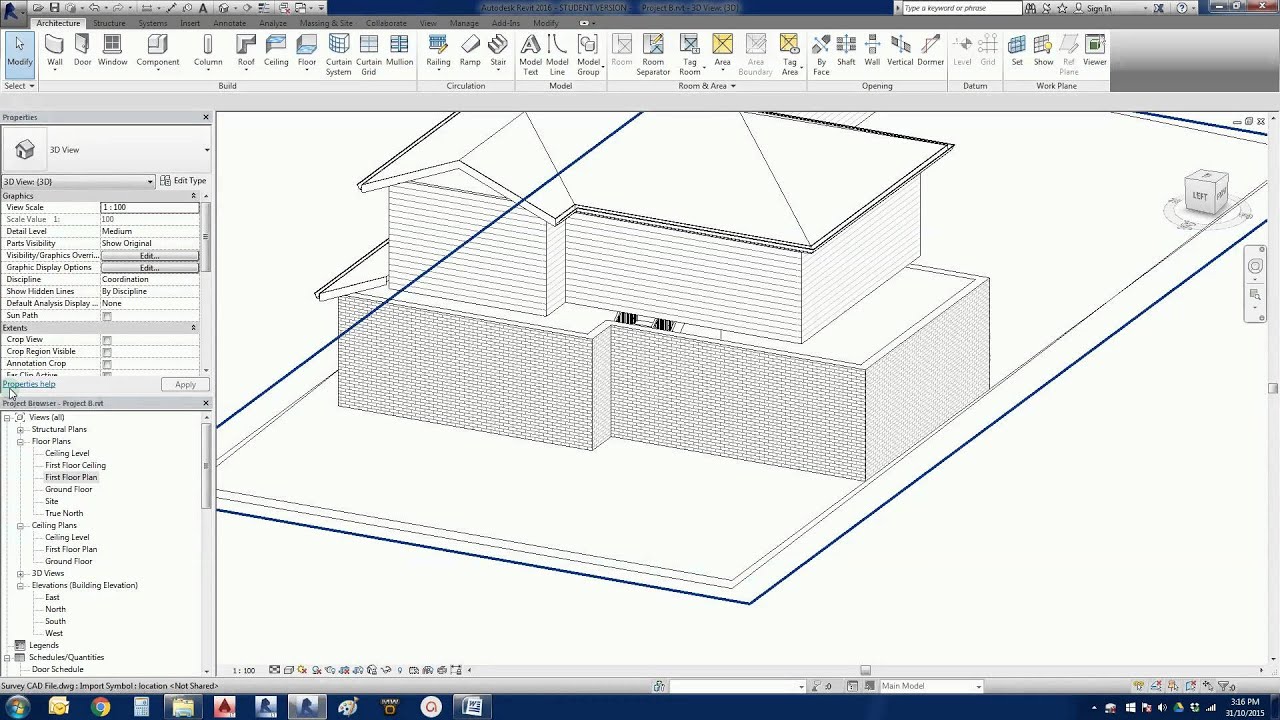 Revit 2016 - Project B #12: Roof By Footprint Variations