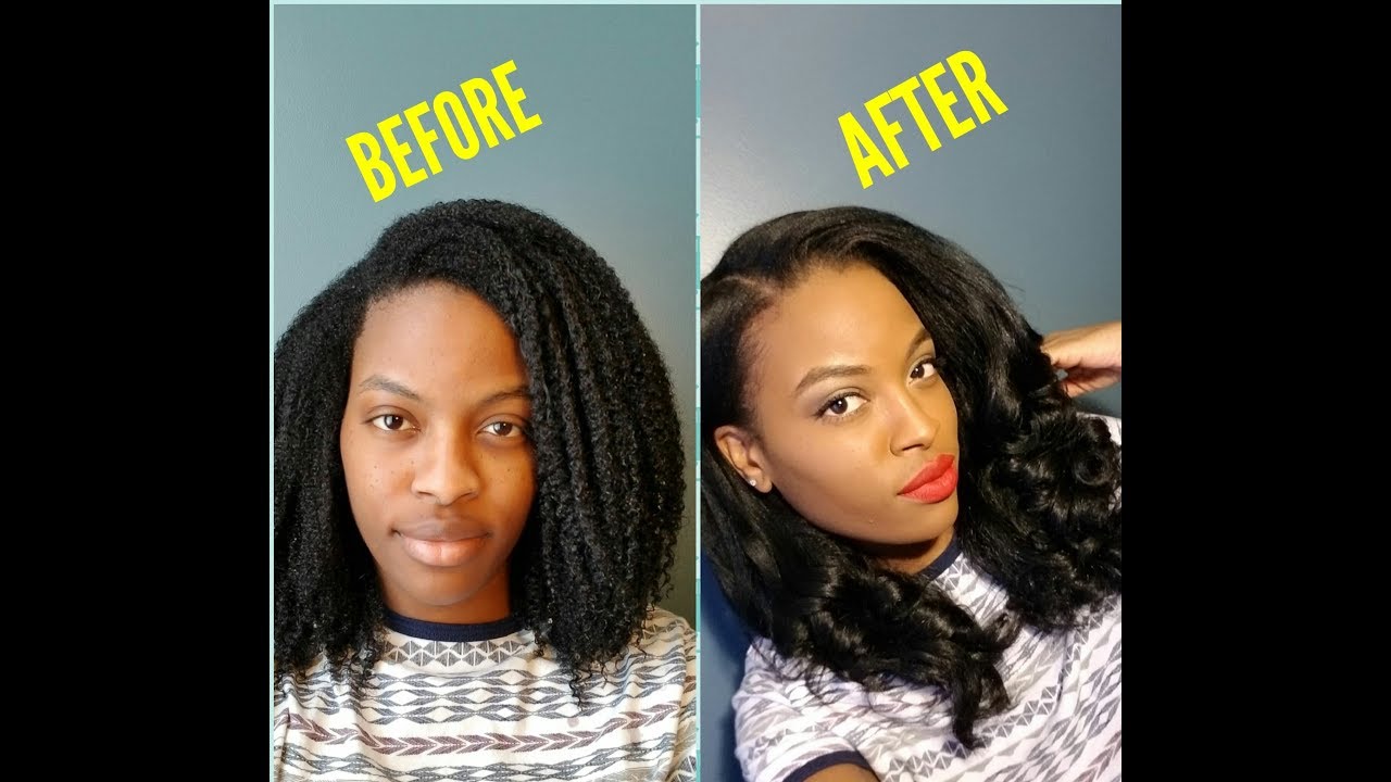 Silky Blow Out On Natural Hair/ Creme of Nature Smooth and Shine Blow Out Cream