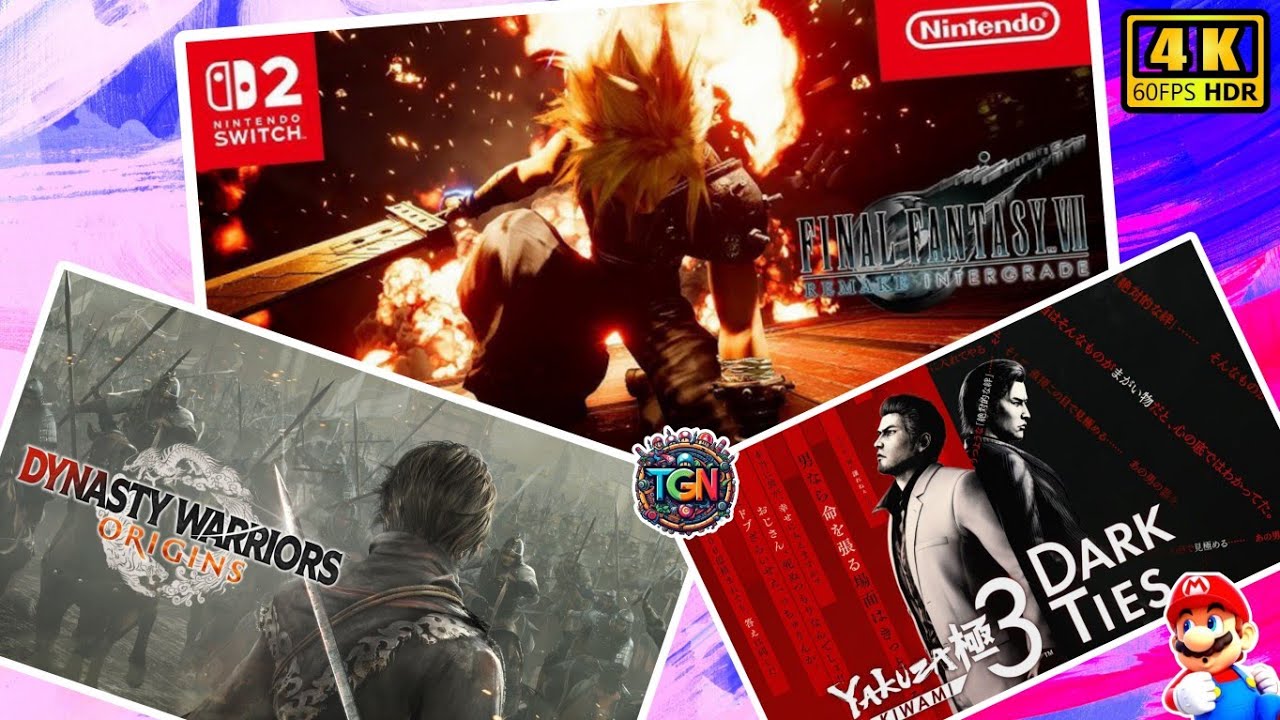 🚨 Jogando lançamentos BRUTAIS no Switch 2 em 4K e PT BR 😱-Gamechat (FF7/Yakuza3/Dynasty WarriorsO)