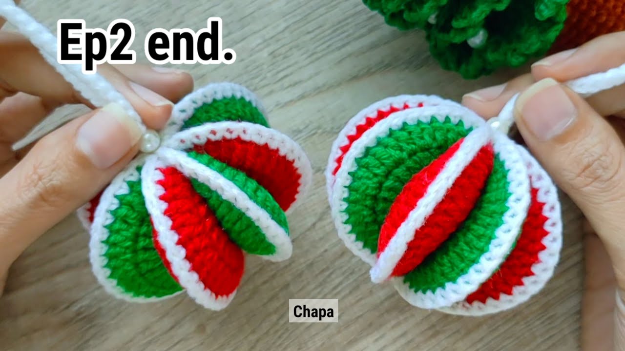 Ep2 end. Assembly 🎄 Crochet Christmas Bauble Tutorial step by step | Christmas Decorations #chrochet