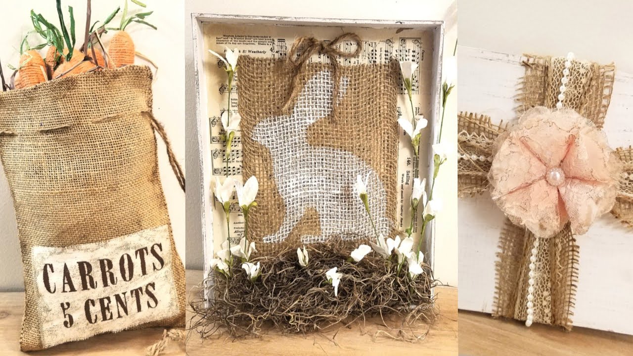 DIY SHABBY CHIC/ FARMHOUSE EASTER DECOR | SPRING DECOR